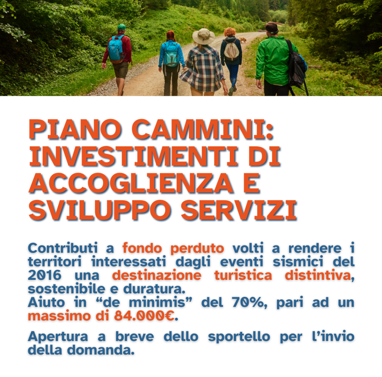 scheda riassuntiva piano cammini